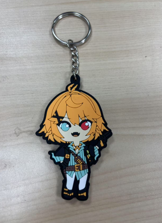 Fanart vTuber Double Sided Rubber Keychains