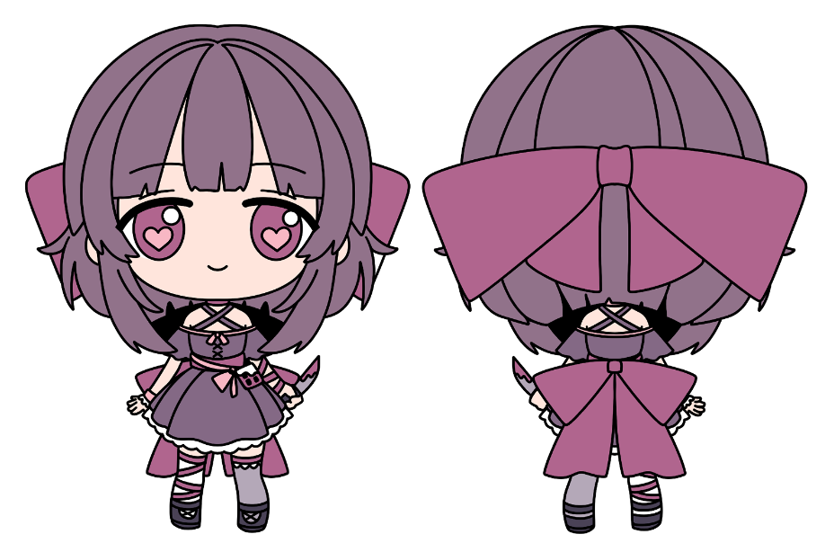 Fanart vTuber Double Sided Rubber Keychains