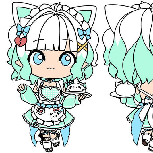 Indie: Cafe Mint Rubber Keychain