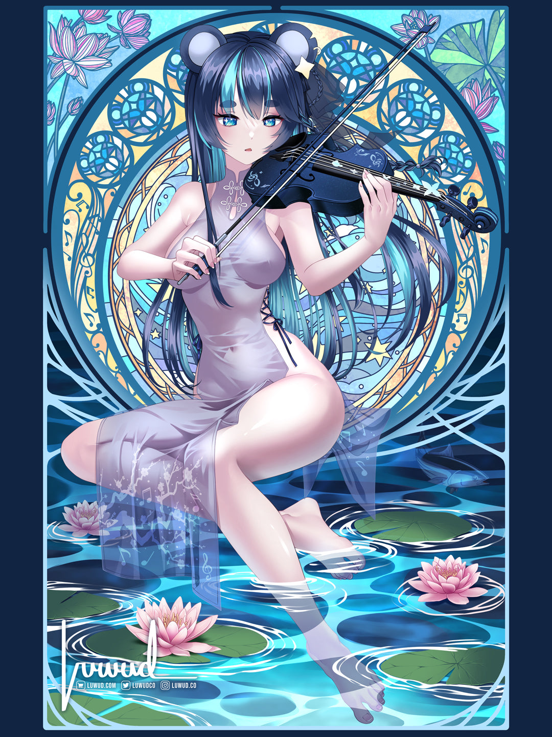 [Late-April Pre-Order] PC: Uruka Violin 11"x17" Print (Iridescent Foil)