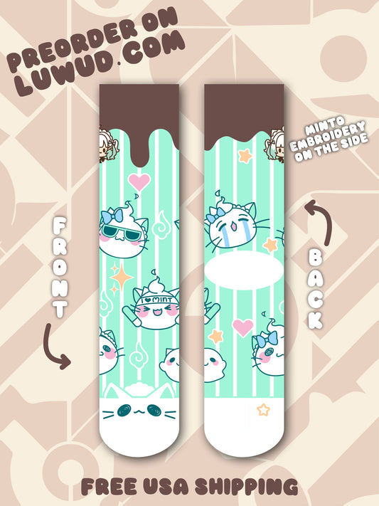 [Late-January Pre-Order] Mint Wisp Socks